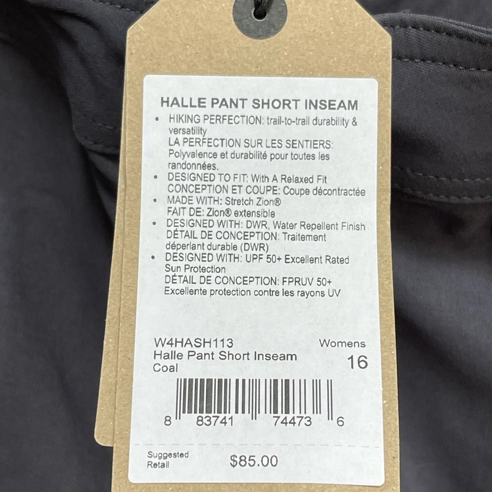 Prana Halle Pant Short Inseam in Coal size 16 - Picture 6 of 13